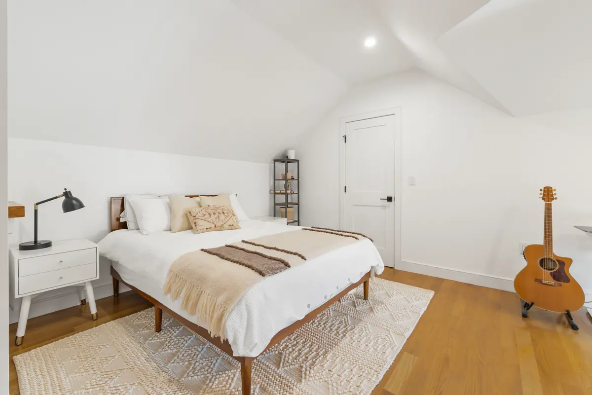 The top-floor bedroom, under the eaves